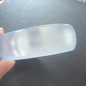 Translucent White Bangle Bracelet
